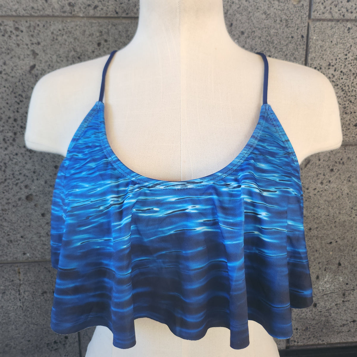 Loco Boutique Woman's Water Flounce Crop Top Bikini