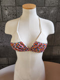 Loco Boutique Navajo Tie Back Two Tone Triangle Bikini Top