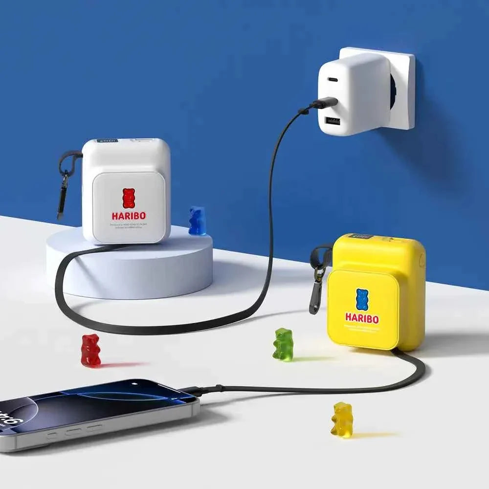 Haribo Built-in reel cable PD fast charging auxiliary battery 10000mAh 22.5W-2