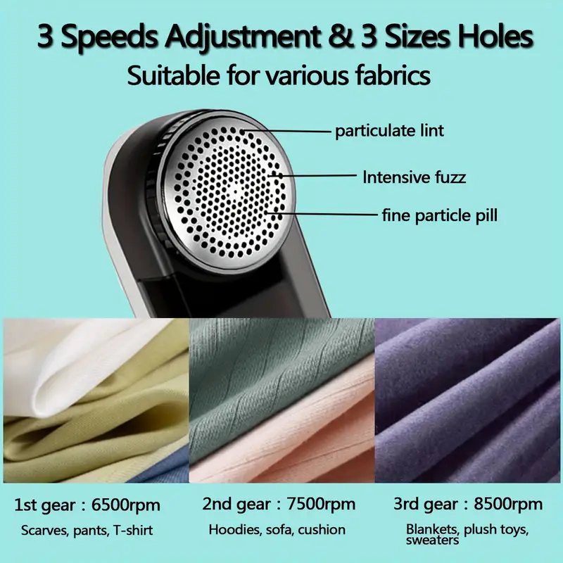 Fabric Shaver with LED Display 3-in-1 Rechargeable-3