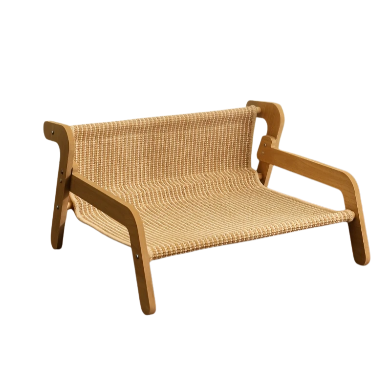 Cat Scratcher Hammock Linen Lounge Chair-0