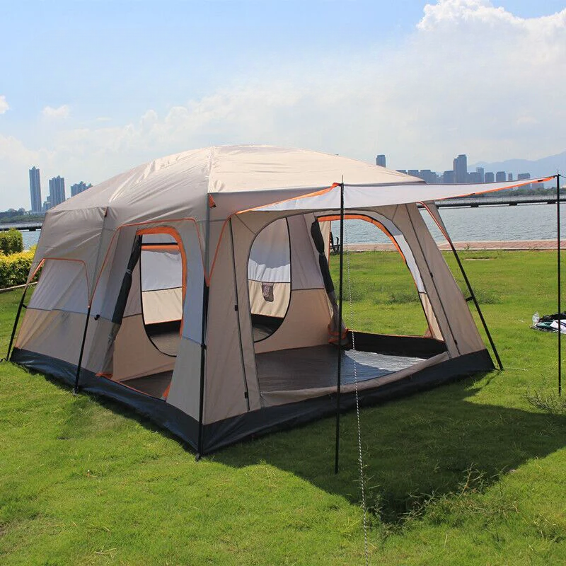 Outdoor Tent 2-4 Person Two-Bedroom Camping-1