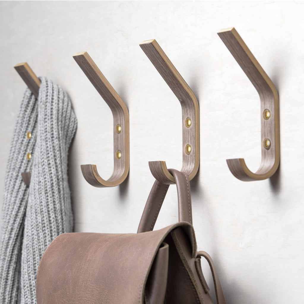 Set of 4 Wooden Wall Hooks-0