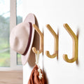 Set of 2 Wooden Wall Hooks for Coats & Storage Organization-0