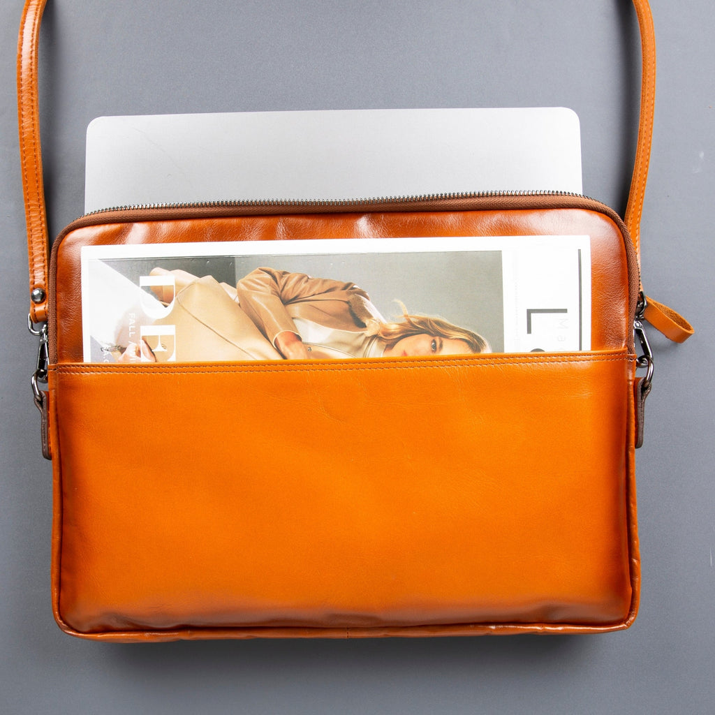 Seward Leather Laptop Bag with Shoulder Strap - MacBook Sleeve 14" & 16"