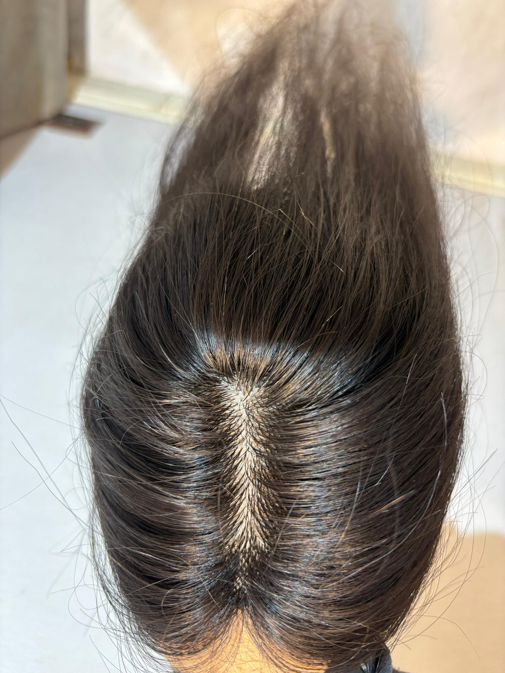 Ponytail-Friendly Hair Topper | Silk Base | Natural Black | Straight | Remy Hair India-1