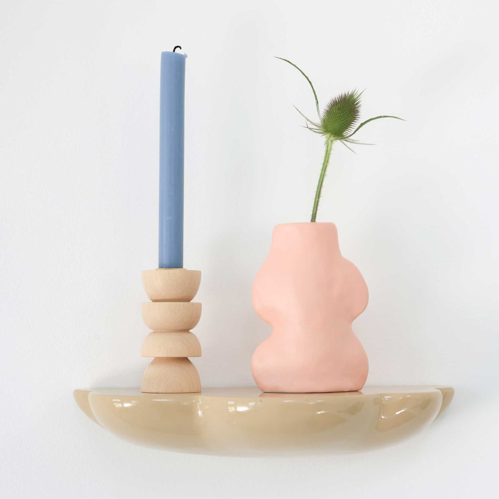 Fluxo Ceramic Vase -  Small Pink-1