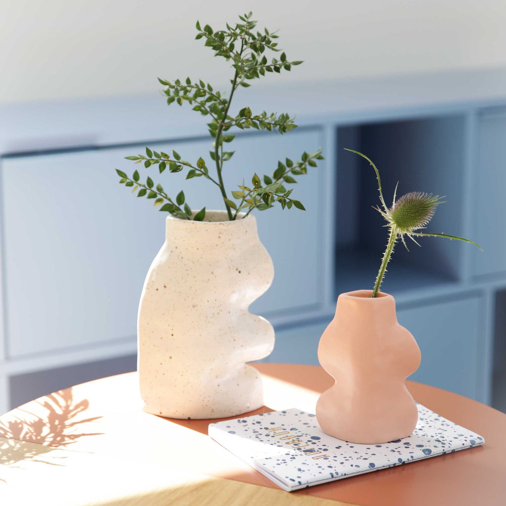 Fluxo Ceramic Vase -  Small Pink-2