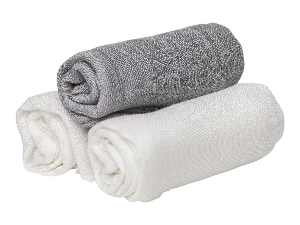 Muslin Squares Grey / White-2