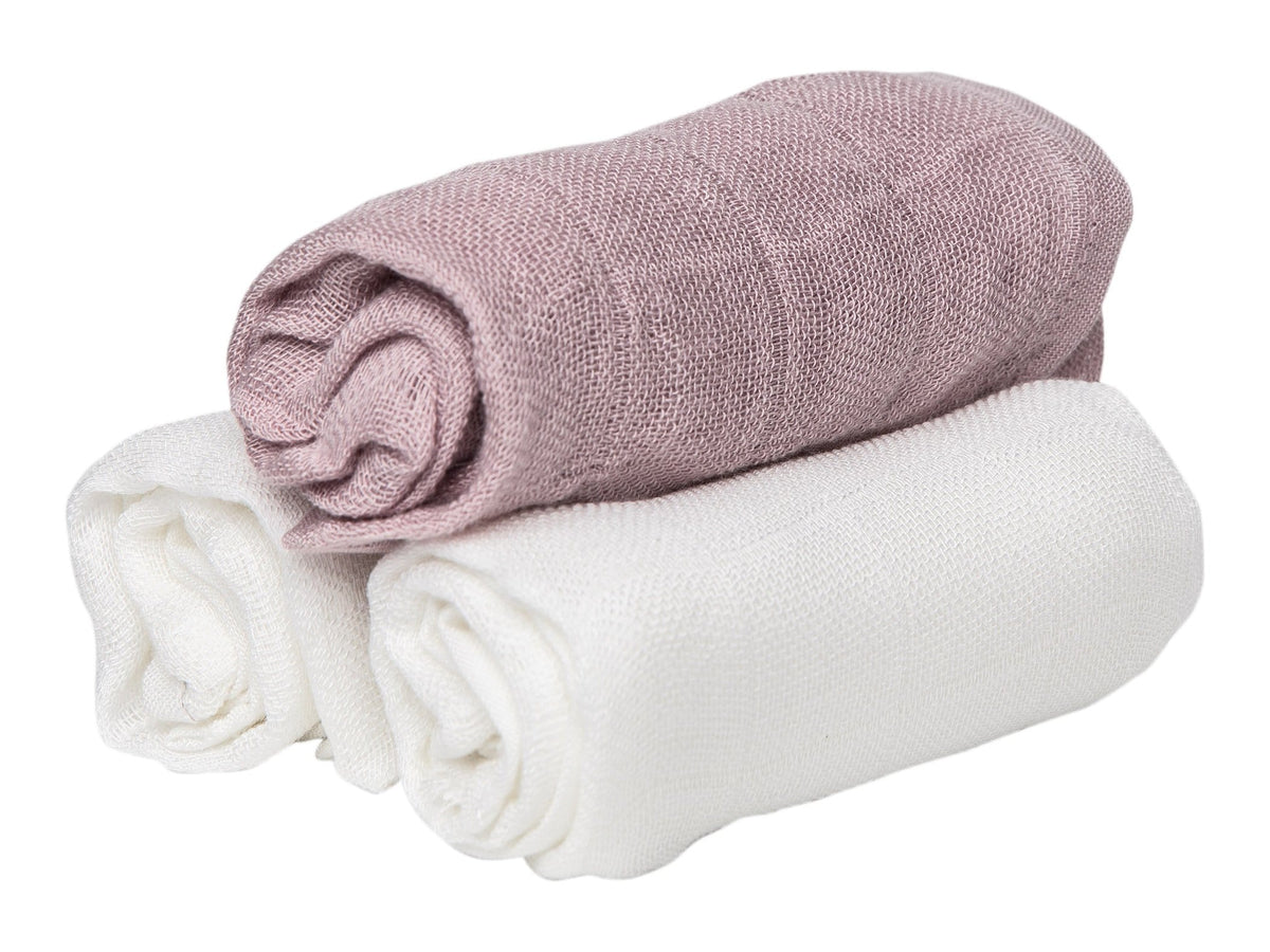 Muslin Squares Rose/ White-1