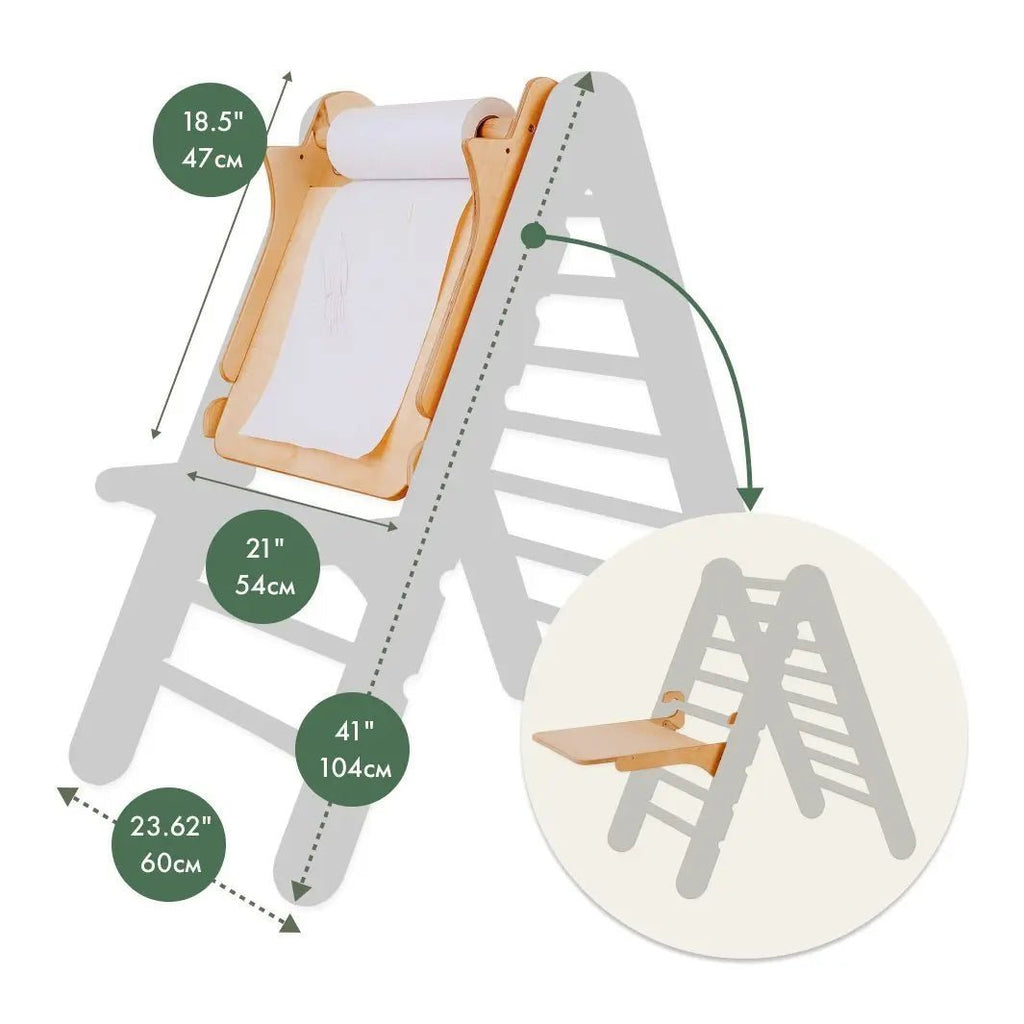 Staffelei mit Kinderstuhl – Perfekt für Indoor Klettergerüst-2