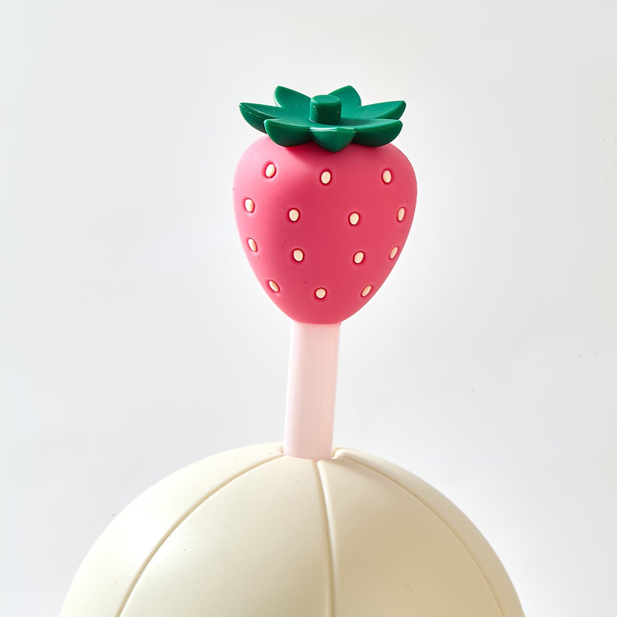 Starbucks Strawberry Bearista™ Glass Cup 591ml / 20oz – Bear-Shaped Tumbler with Strawberry Straw Topper-3