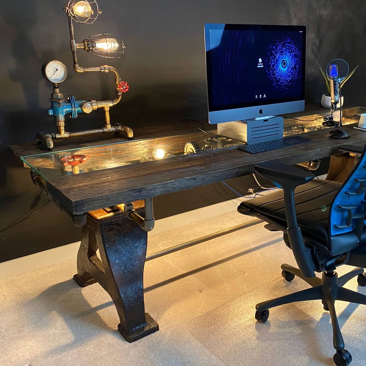 Unique handmade Steam Punk dinning table-2