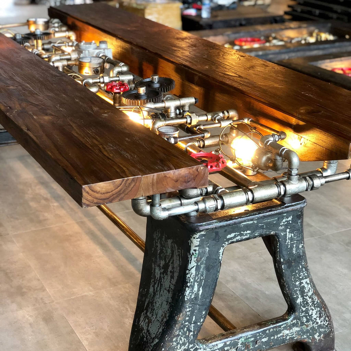 Unique handmade Steam Punk dinning table-3