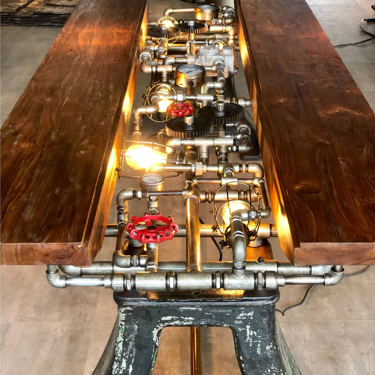 Unique handmade Steam Punk dinning table-4