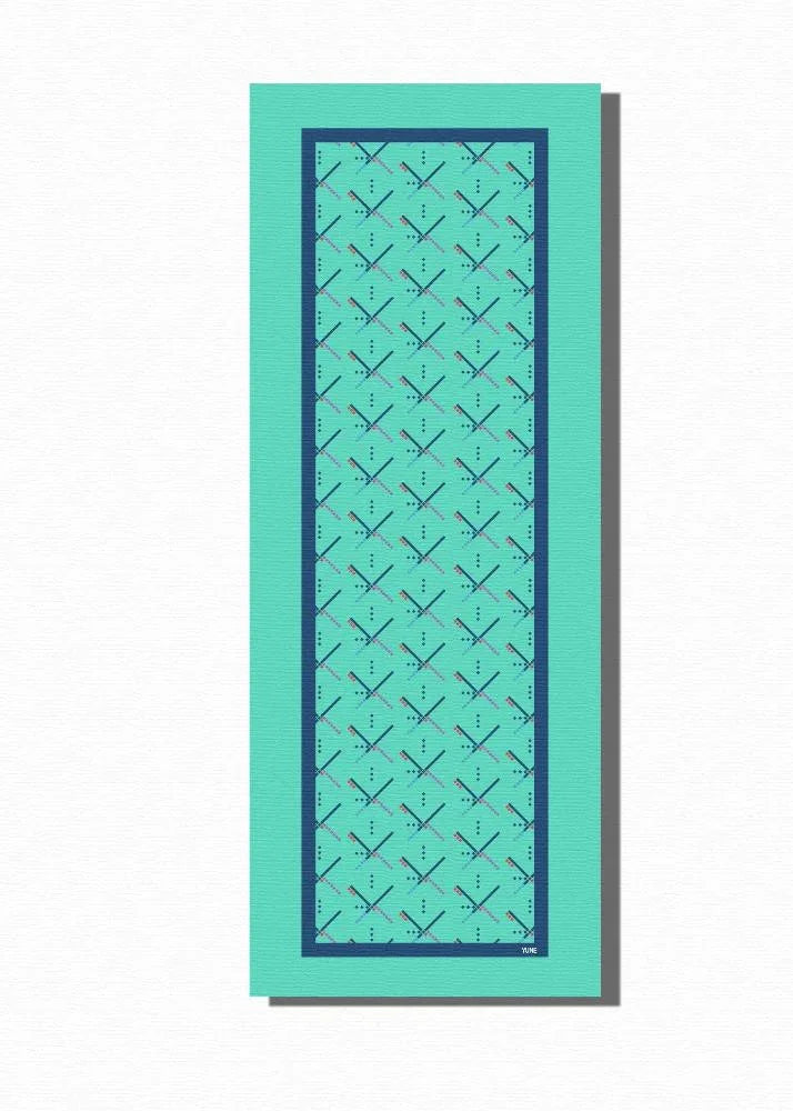 Yoga Mat | 6mm Thick | Turquoise | Non-Slip | Eco Friendly | Yune Yoga | PDX Carpet-0