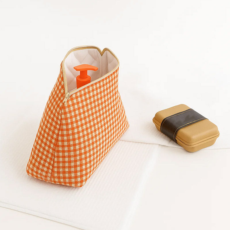 trousse de toilette vichy bio papate coton