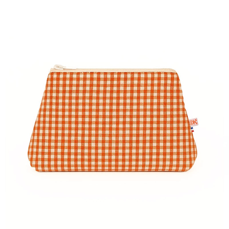 trousse de toilette vichy papate en coton bio