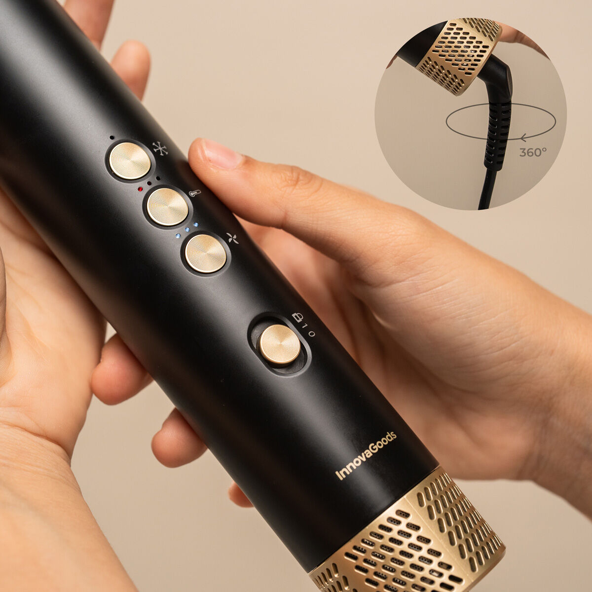 Ionic Multifunctional Air Dryer and Styler Brush with Coanda Technology and 7 Accessories Wavify InnovaGoods-7