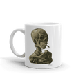 Van Gogh Skull of a Skeleton with Burning Cigarette 1886 Mug-0
