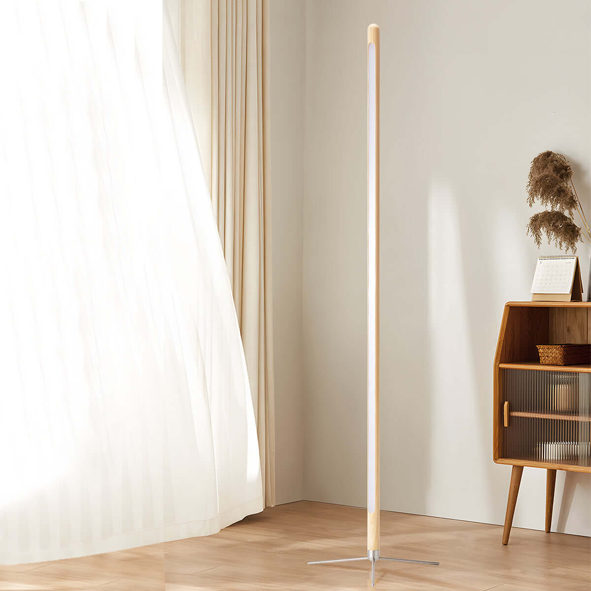 Vertical Solid Wood Floor Lamp-0