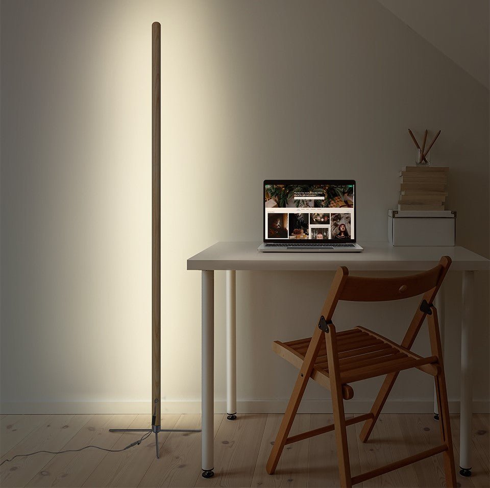Vertical Solid Wood Floor Lamp-5