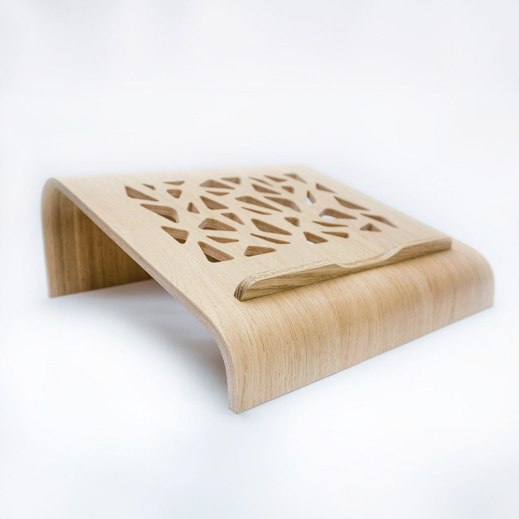Wooden Laptop Stand with Ventilation-1