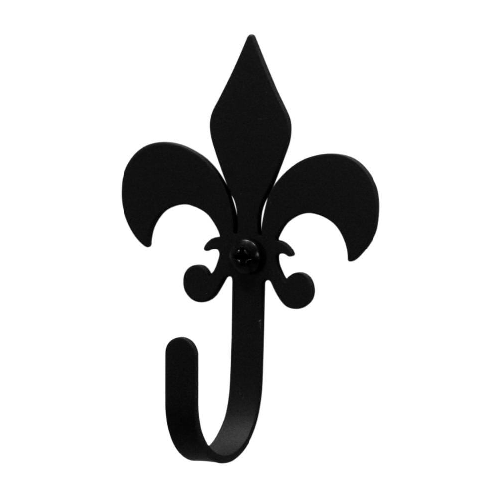 Wrought Iron Fleur-de-Lis Wall Hook Decorative Small