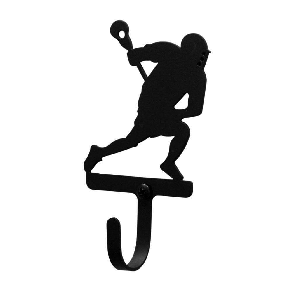 Wrought Iron Lacrosse Player Wall Hook Decorative Small