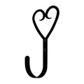 Wrought Iron Heart Wall Hook Decorative Large