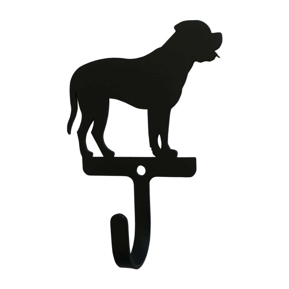 Wrought Iron Mastiff Dog Wall Hook Decorative Small