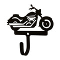 Wrought Iron Motorcycle Cruiser Wall Hook Decorative Small