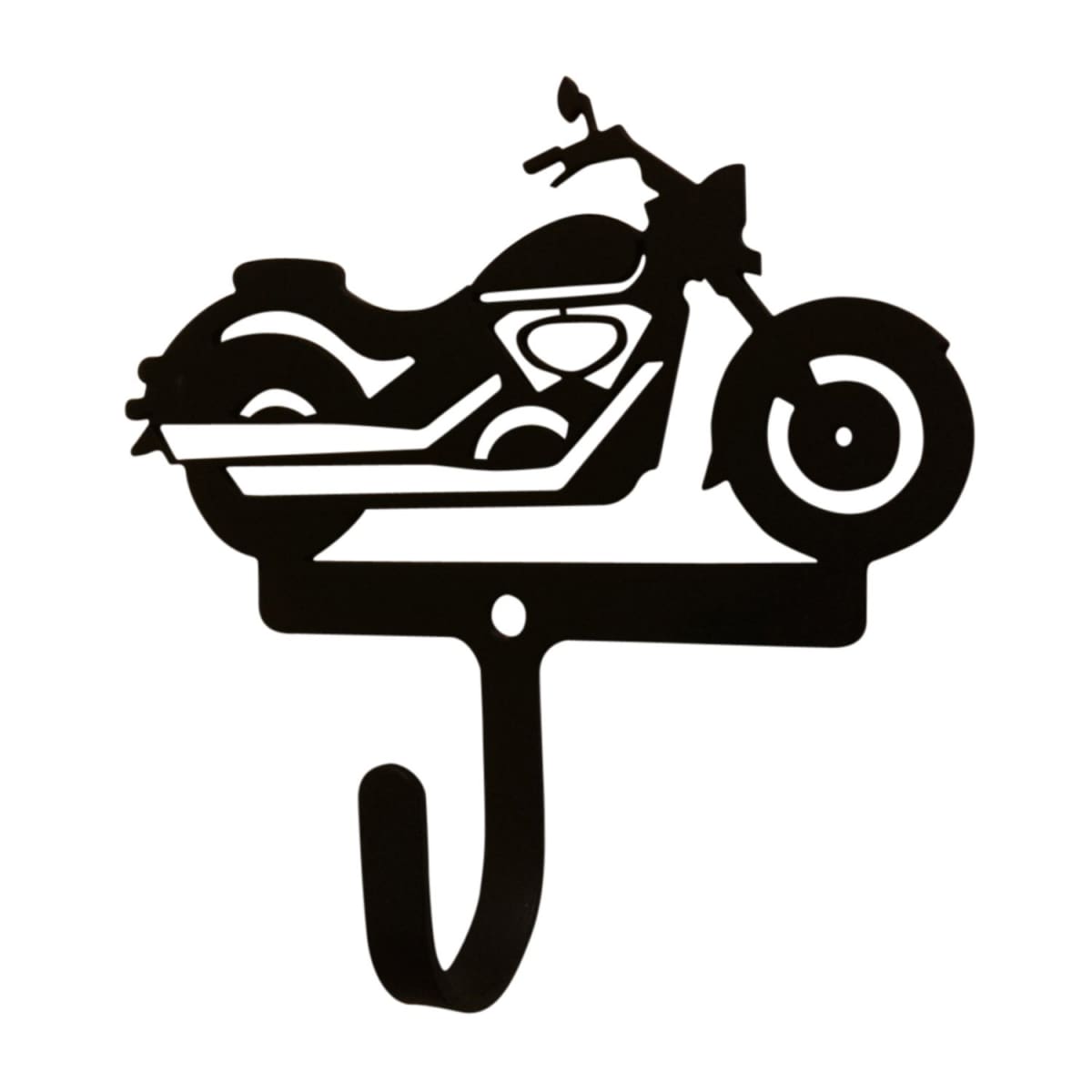 Wrought Iron Motorcycle Cruiser Wall Hook Decorative Small
